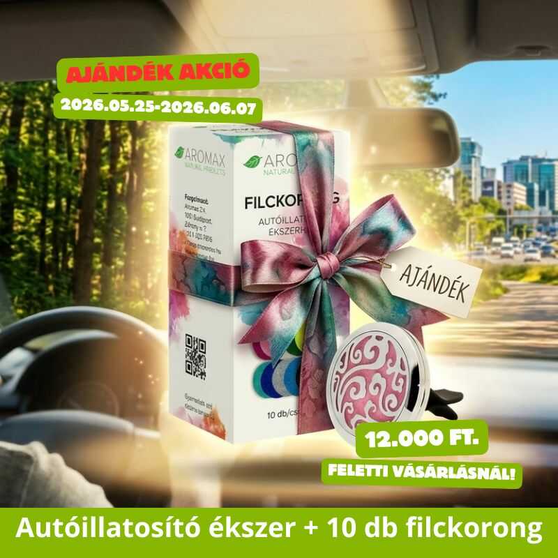 Ajándék autóillatosító ékszer + filckorong 12.000 Ft. felett!