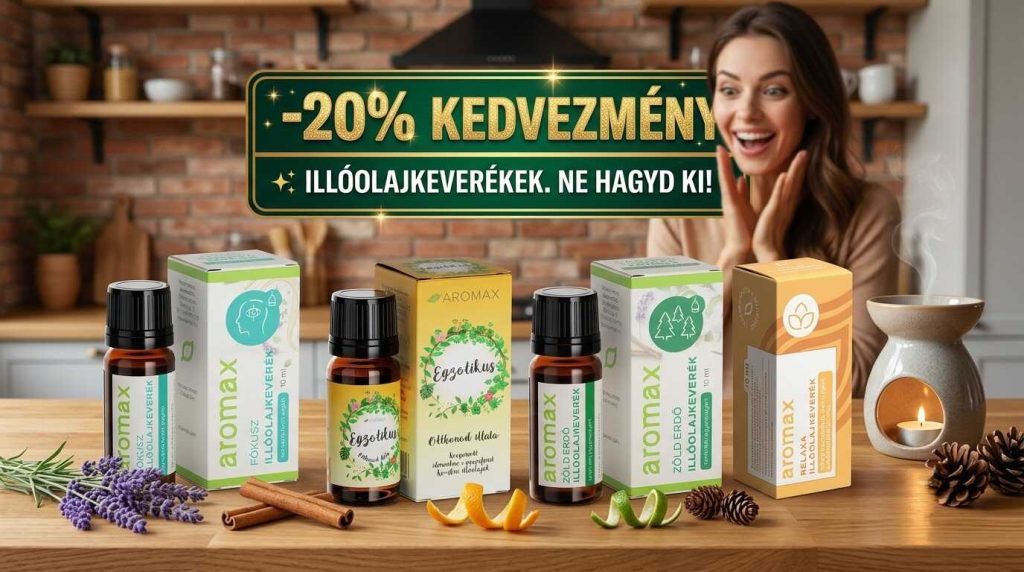 20% kedvezmény illóolajkeverékekre! 2026.07.01-2026.07.15